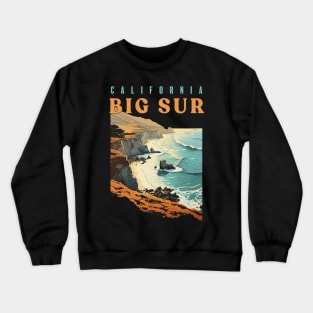 Big Sur Vintage Retro Style Crewneck Sweatshirt